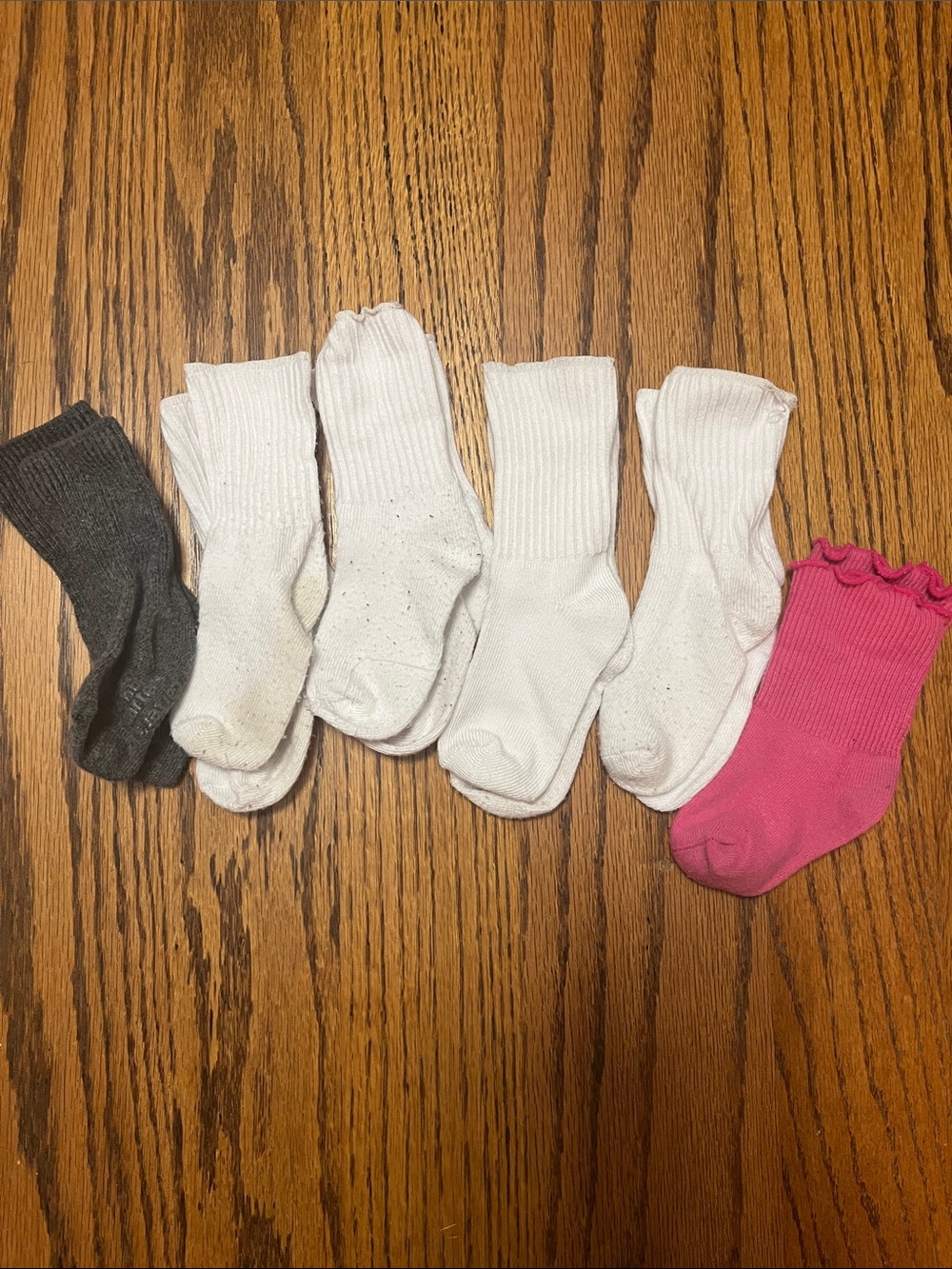 Kids Crew Sock Pack – White, Gray & Pink